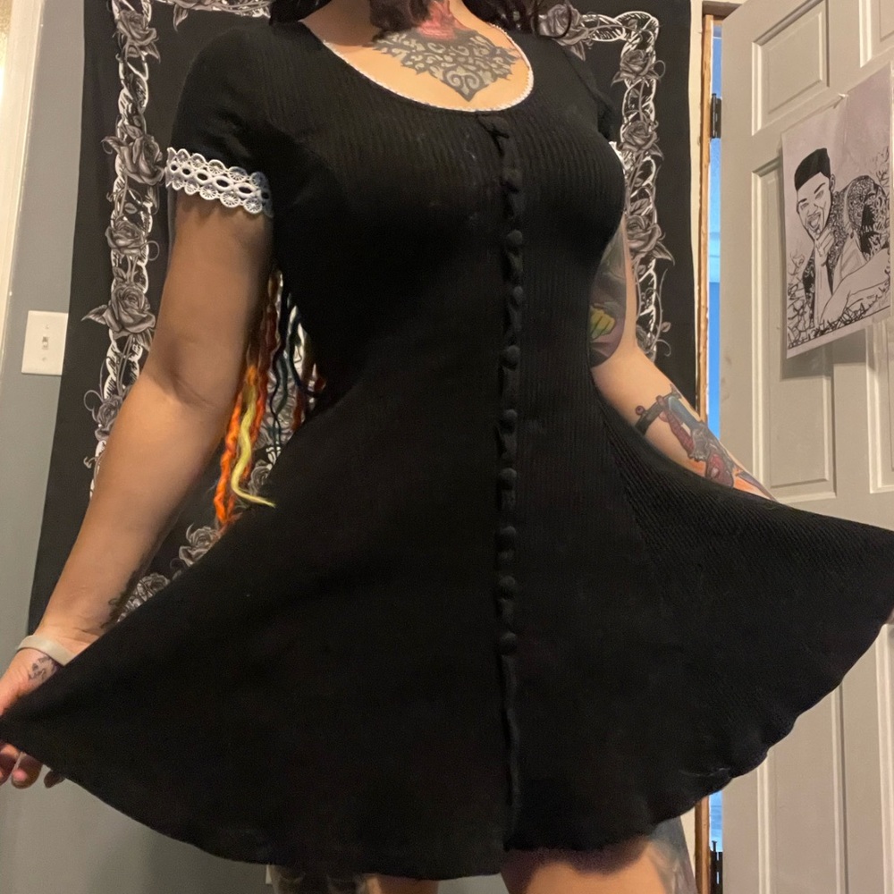 Wednesday Addams Style Goth Dress